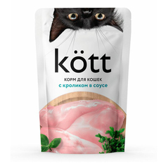 Влажный корм для кошек Kott с кроликом в соусе 75 г