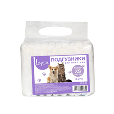 Подгузники для домашних животных Lapsik одноразовые, XS, 1-2,5 кг, 10 шт