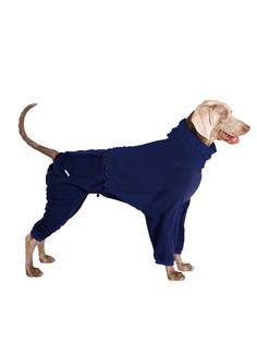Комбинезон для собак Монморанси, унисекс, синий, флис, длина спины 75 см