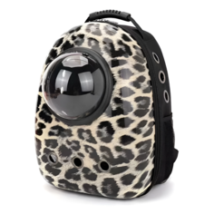Рюкзак-переноска для животных EGP с иллюминатором, леопардовый, пластик, ПВХ, 31х23х45 см