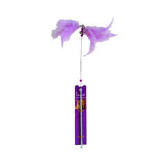 Игрушка для кошек Lapsik Удочка с перьями на палочке, 25х14 см