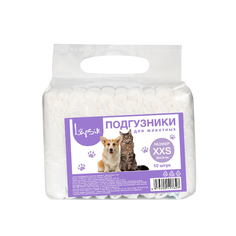 Подгузники для домашних животных Lapsik одноразовые, XXS, 0,5-1 кг, 10 шт