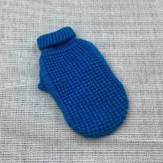 Свитер для собак, XS, унисекс, синий, шерсть, длина спины 25 см No Brand