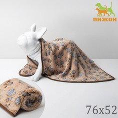 Плед для животных "С любовью", 76 х 52 см, бежевый Пижон