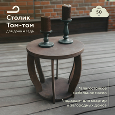 Столик садовый круглый PAPPADO WOOD3016 венге 51х51х45