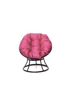 Кресло Мини без ротанга чёрное, розовая подушка 23073892 No Brand