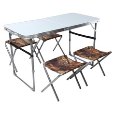 Набор стол и стулья Nika 3712903 ССТ-К2 8 металлик камуфляж саванна