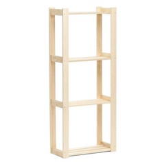 Стеллаж деревянный 150х64х28 см, 4 полки, 2 сорт Добропаровъ