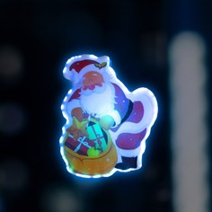 Световое панно Luazon Lighting Дед Мороз с подарками 7706033 разноцветный/RGB