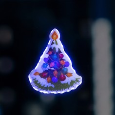 Световое панно Luazon Lighting Новогодняя елка 7706035 разноцветный/RGB