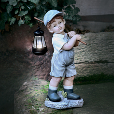 Садовая фигурка Хит-декор Мальчик с фонариком 08303