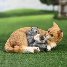 Садовая фигура Хорошие сувениры Кошка с котенком 10361469 30х23х14см