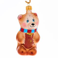 Игрушка на елку Фигурка "Мишка с бочонком" Бирюсинка