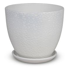 Горшок для цветов Мемори 1,4 л белый No Brand