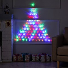 Световая гирлянда новогодняя Luazon Lighting Сеть-елка 9642114 1 м разноцветный/RGB