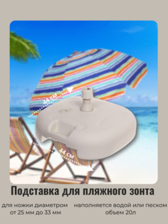 Подставка для зонта ДоброСад 44*44см 20л пластик цвет белый