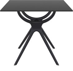 Стол для дачи обеденный Siesta contract Air table 700 черный 76х76х74 см