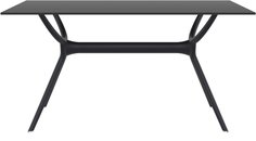 Стол для дачи обеденный Siesta contract Air table 705 черный 73х140х77 см