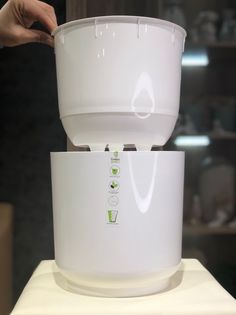 Горшок для цветов ArAs Flowers Дельта Белый, 6,4л, 1 шт.