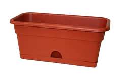 Балконный ящик Darel Plastic ДАР 5 0140 с поддоном 15167 8 л коричневый 1 шт.