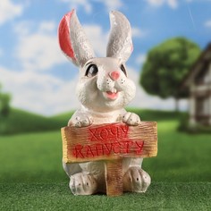 Садовая фигура Хорошие сувениры Заяц хочу капусту 10576166 24х22х42см