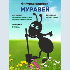 Садовая фигурка Муравей 1, СТэП 0106-0017, металл
