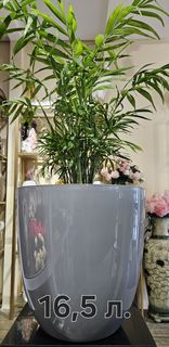 Большой горшок для цветов ArAs Flowers Сириус Серый 16,5 л., 1 шт.