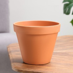 Цветочный горшок Конус мега 9699603 2,5 л коричневый; оранжевый No Brand