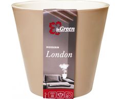 Горшок для цветов London D320 мм, 15,7л на колесиках молочный шоколад In Green (Пластик Центр)