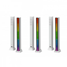 Светодиодная подсветка Pantogroff RGB D082 эквалайзер для музыки белый 3 шт