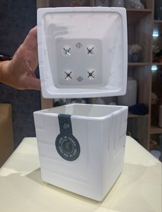 Горшок для цветов ArAs Flowers Квадро Белый, 1,2л, 1 шт.