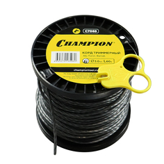 Леска для триммера витая квадрат 3 мм Champion Alu twist C7065 60 м