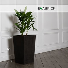 Кашпо Evabrick Pyramid 72 л черный искусственный камень 1 шт.