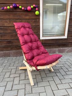 Подушка для садовой мебели Victoria КЕ_Бор бордовый цвет