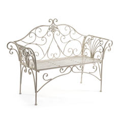 Скамья Secret de Maison BEAUJOLAIS (mod. PL08-8574) металл, 136х46х96см, белый антик Tet Chair