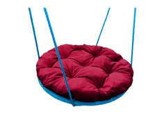 Качели Гнездышко с подушкой NoBrand, 23072463 0,8 м, с оплёткой,бордовая подушка