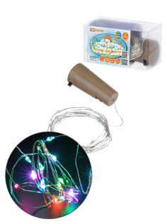 Гирлянда-пробка для бутылки Роса20 20LED, 2м, RGB, 3хAG13/LR44, TDM SQ0361-0100