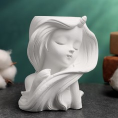 Фигурное кашпо "Девушка с длинными волосами" 6х8х9см Хорошие сувениры