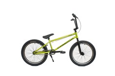 Велосипед 20" COMODO BMX CYCLONE ободной тормоз Cr-Mo 1-скорость желто-зеленый металлик