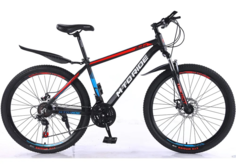 Велосипед горный MTO RIDE 26" 2023 17" черно-красный