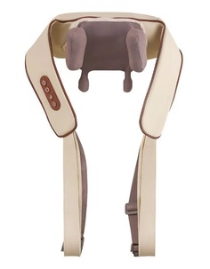 Массажер NESHI для шеи и плеч, тела, спины, беспроводной, с ИК прогревом бежевый