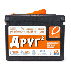 Рыболовный ящик Camping World "Друг-2", цвет черный, 20 л, 420x280x315 мм, арт. 138310