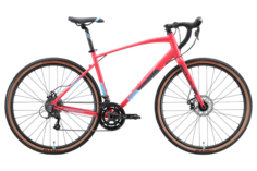 Велосипед STARK Gravel 700.5 D 2024 20" красный-синий-голубой