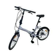 Велосипед складной MAXIT D035-WH 2024, рама 13", 7 скоростей, светло-серый