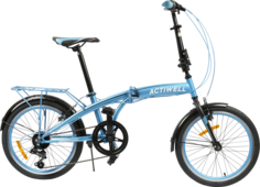 Велосипед городской детский Actiwell Planet складной голубой