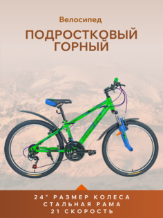 Велосипед PIONEER Captain 24" 2022 12" green-blue-black