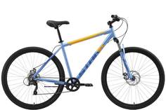 Велосипед STARK Respect 29.1 D Microshift голубой металлик/синий/оранжевый 18" HQ-0009973