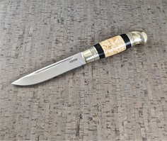 Нож охотничий туристический Борема Финский Lissaki с ножнами, фиксированное лезвие 13 см