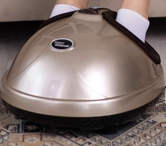 Массажер для ног стоп электрический шиацу с ИК прогревом, FootMassage, CM2709 золотой