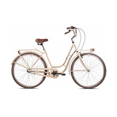 Велосипед CAPRIOLO CITY BIANKA 28 1 X 3, STEEL 20 бежевый - коричневый